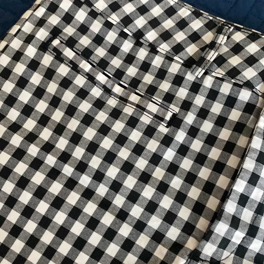 Black and white checkered pattern shorts from Anthropologie. - Picture 2 of 3